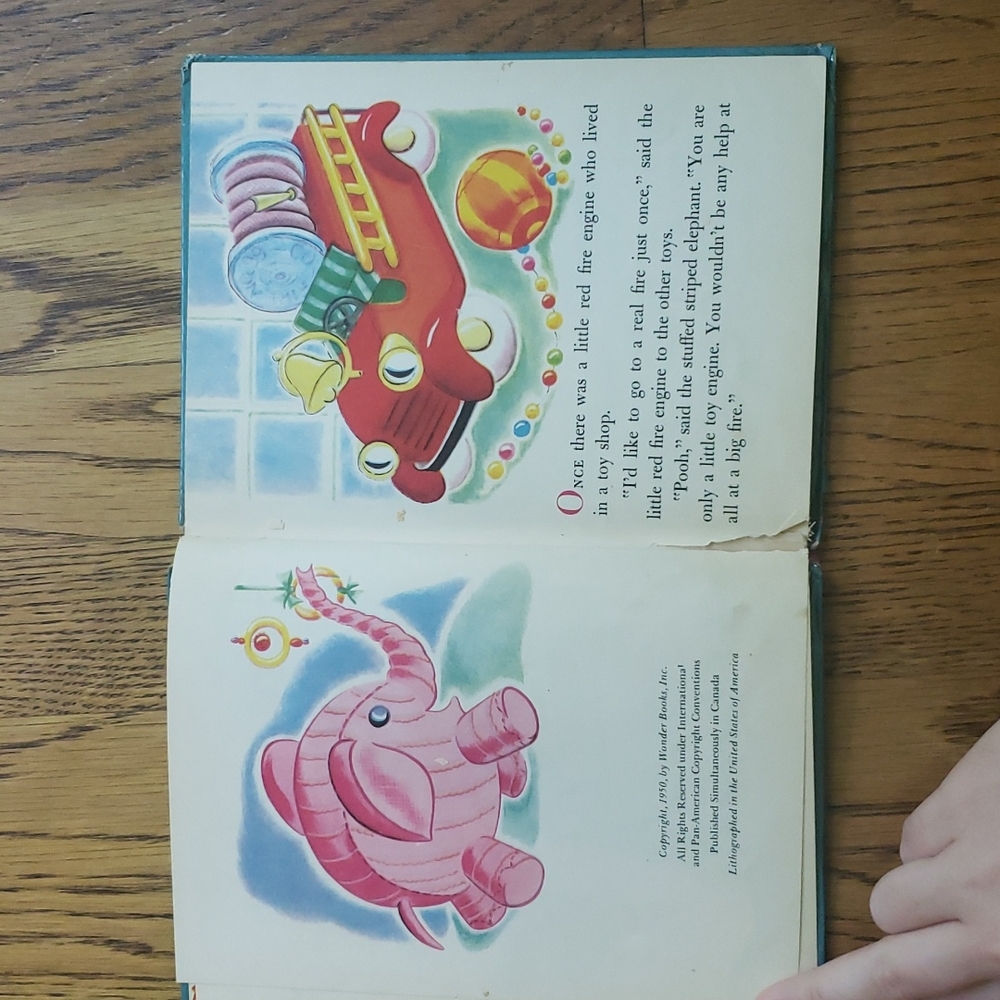 Vintage 50s The Too Little Fire Engine Hardcover Children's Book - Picture 4 of 8